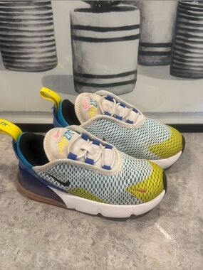 Nike Air Max 270 Hyper Royal Slip-On Shoes Girls' Size 9C